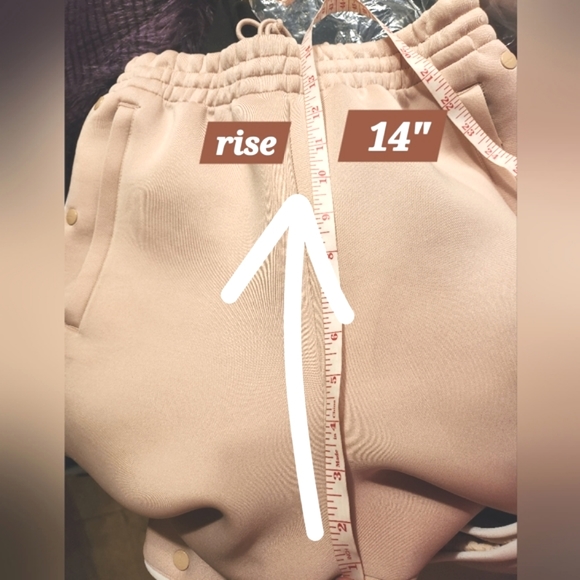 ADIDAS Spacer Magic Beige HM1616 OFFICIAL Snap Up High Waist Polar Fleece NWT S - Picture 15 of 16